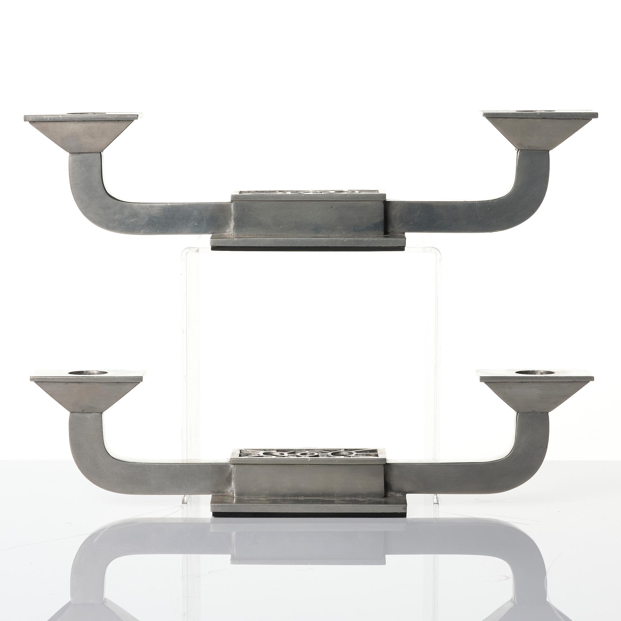 Guldsmedsaktiebolaget (GAB), a pair of candelabra model 117B/1, Stockholm, 1930s.
