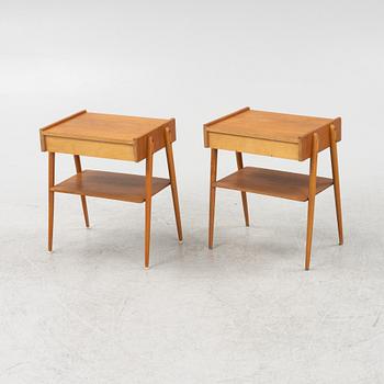 Sängbord ett par, Carlströms & Co, Möbelfabrik, Bjärnum, 1950/60-tal.