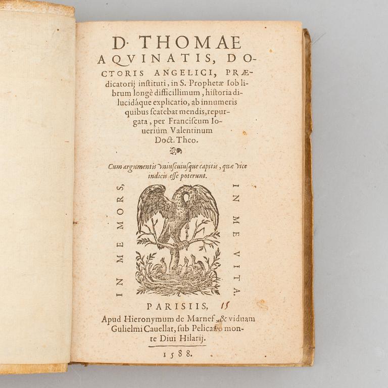 BOK, Thomas Aquinas’ Commentary on Job, 1588.