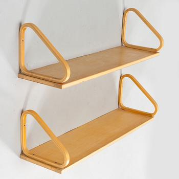 Alvar Aalto, hyllor, ett par, modell 112B, Artek, 1900-talets slut.