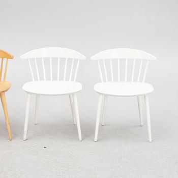 Jørgen Bækmark, a set of four model 'J104' chairs, Hay, Denmark.