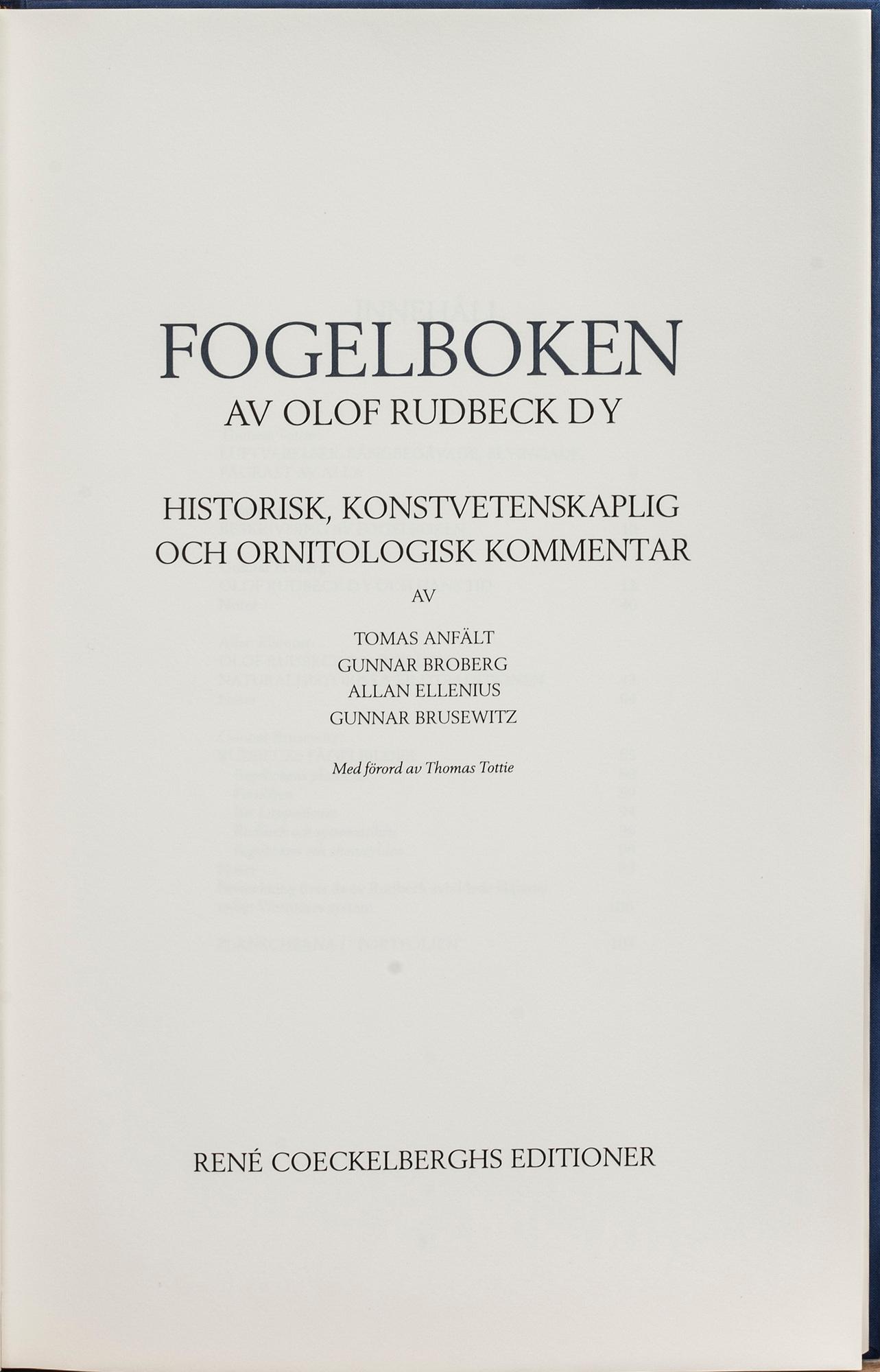 MAPP, OLOF RUDBECK DY, "Portföljen", med kommentar av Gunnar Brusewitz och Tomas Anfält.