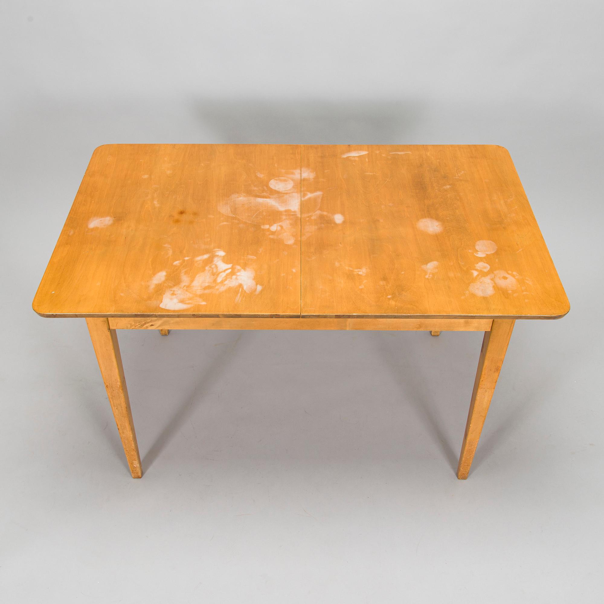 Werner West, matbord och stolar, 6 st, "Motti", Oy Stockmann Ab Kervo Snickerifabrik, 1930-tal.