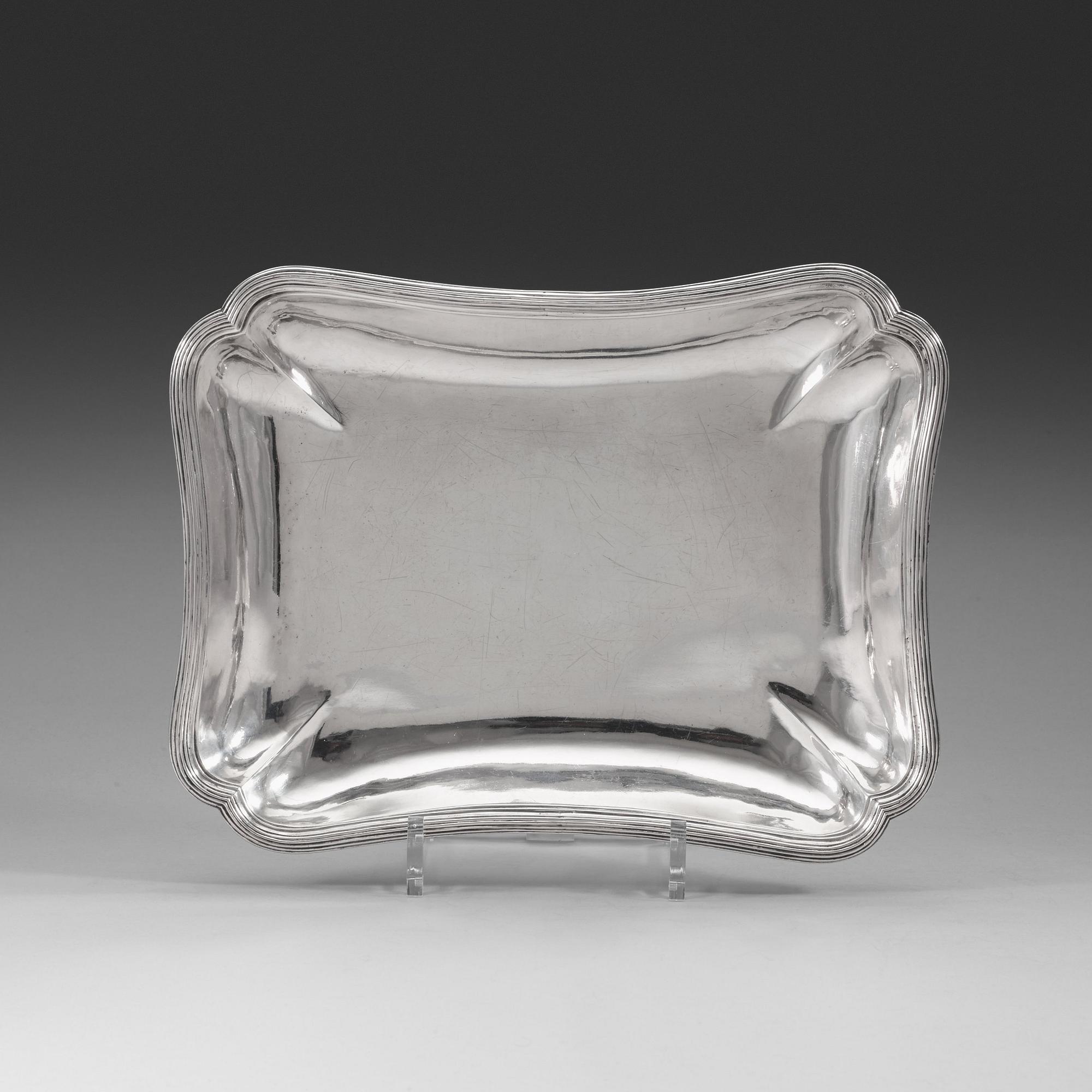 A Swedish 18th century silver dish, marks of Arvid Floberg, Stockholm 1788.