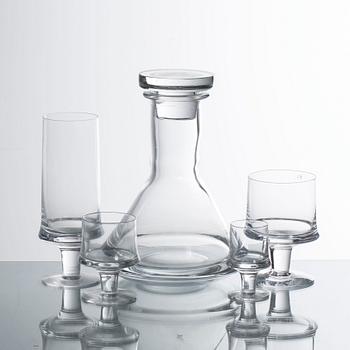 GLASSERVIS, 49 delar, "Marski", Tapio Wirkkala, Iittala.