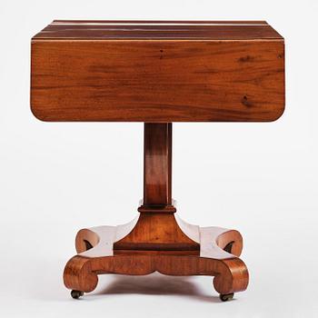 A Swedish Empire mahogany center table.