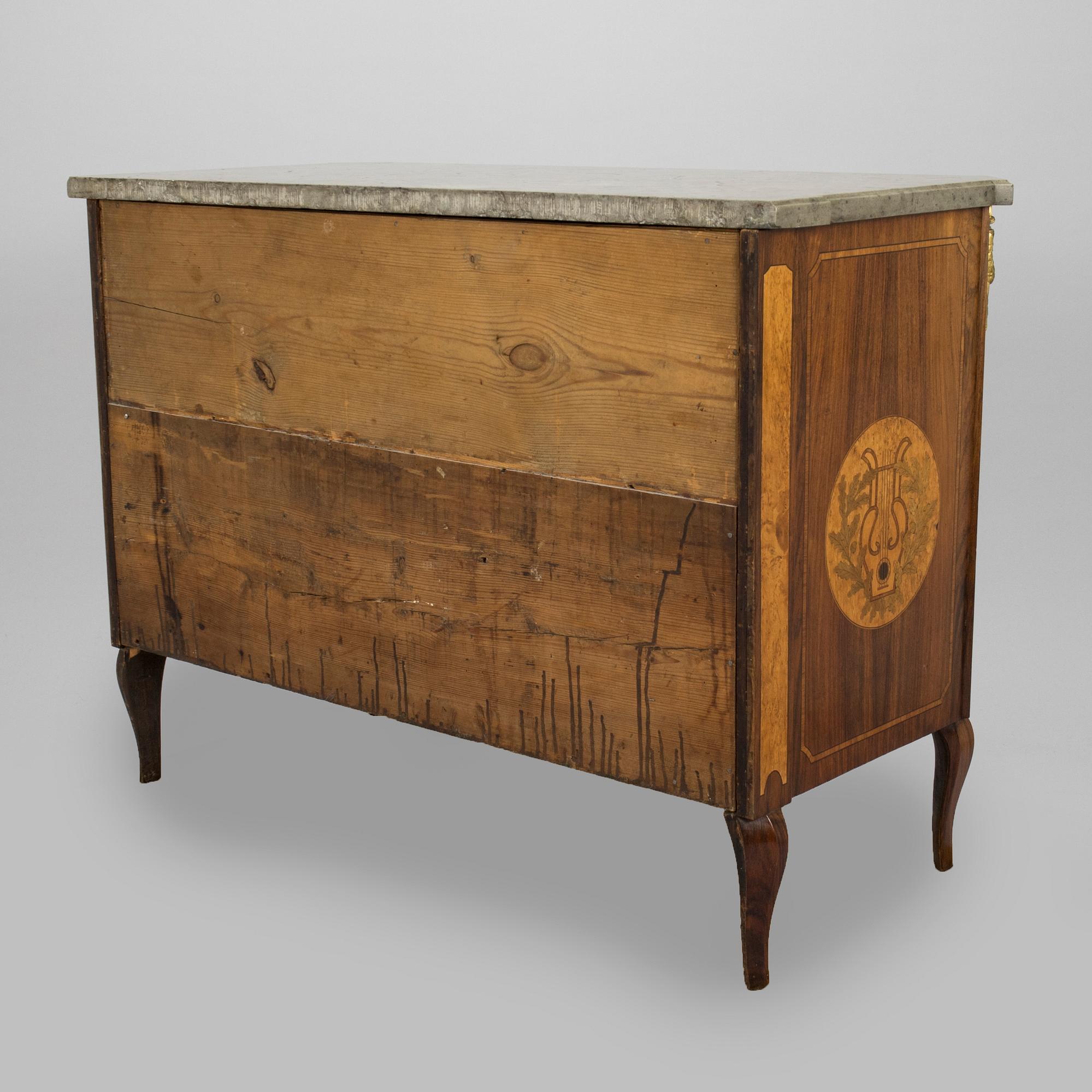 A Louis XVI style chest of drawers, second half of the 19th century.