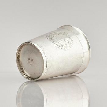 Jens Jacobsen Hoff, bägare, silver. Kontrollör Conrad Ludolph, Köpenhamn 1716.