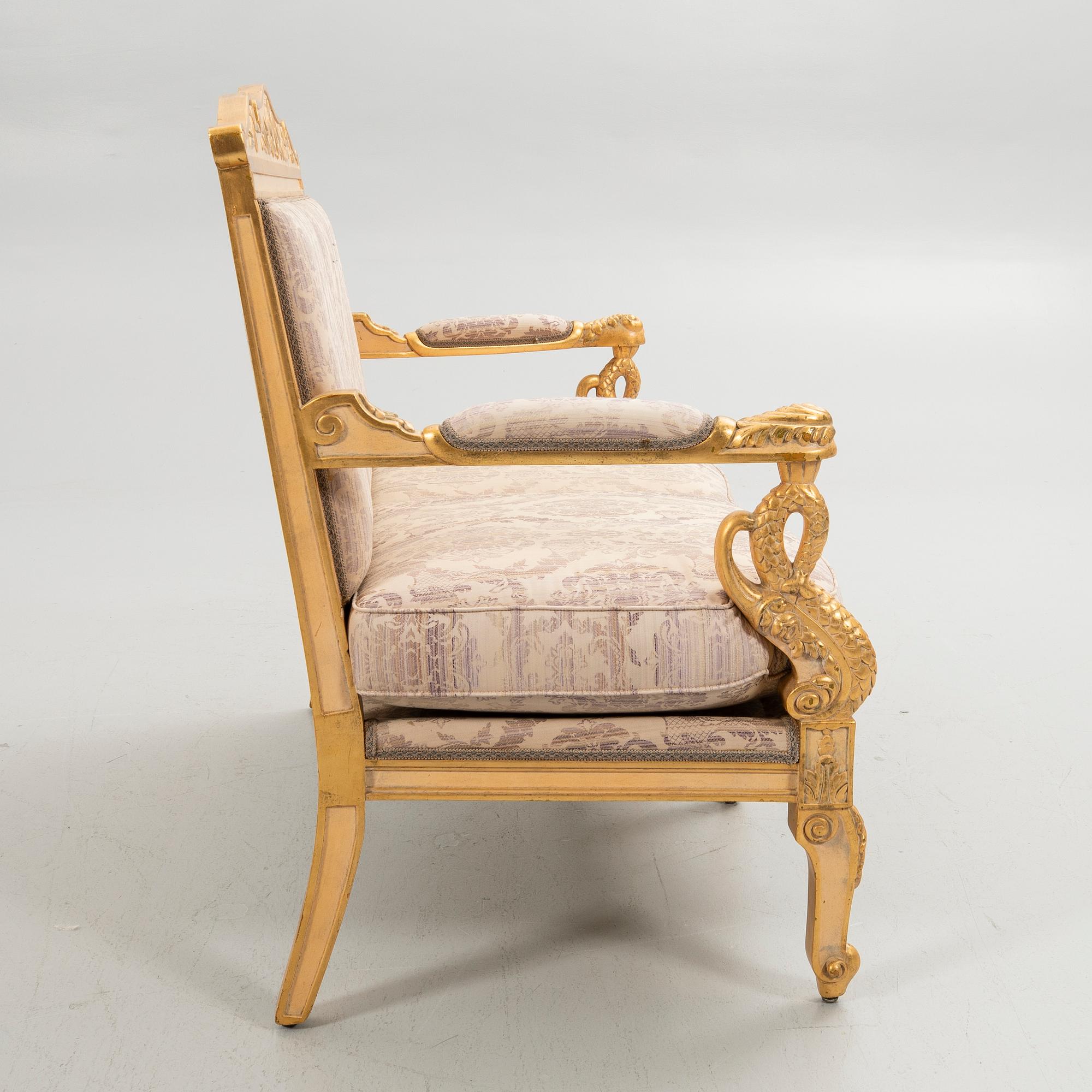 Soffa, empirestil, 1900-talets första hälft.
