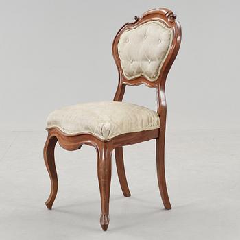 STOL, nyrokoko, med Karl XVs monogram, 1800-tal.