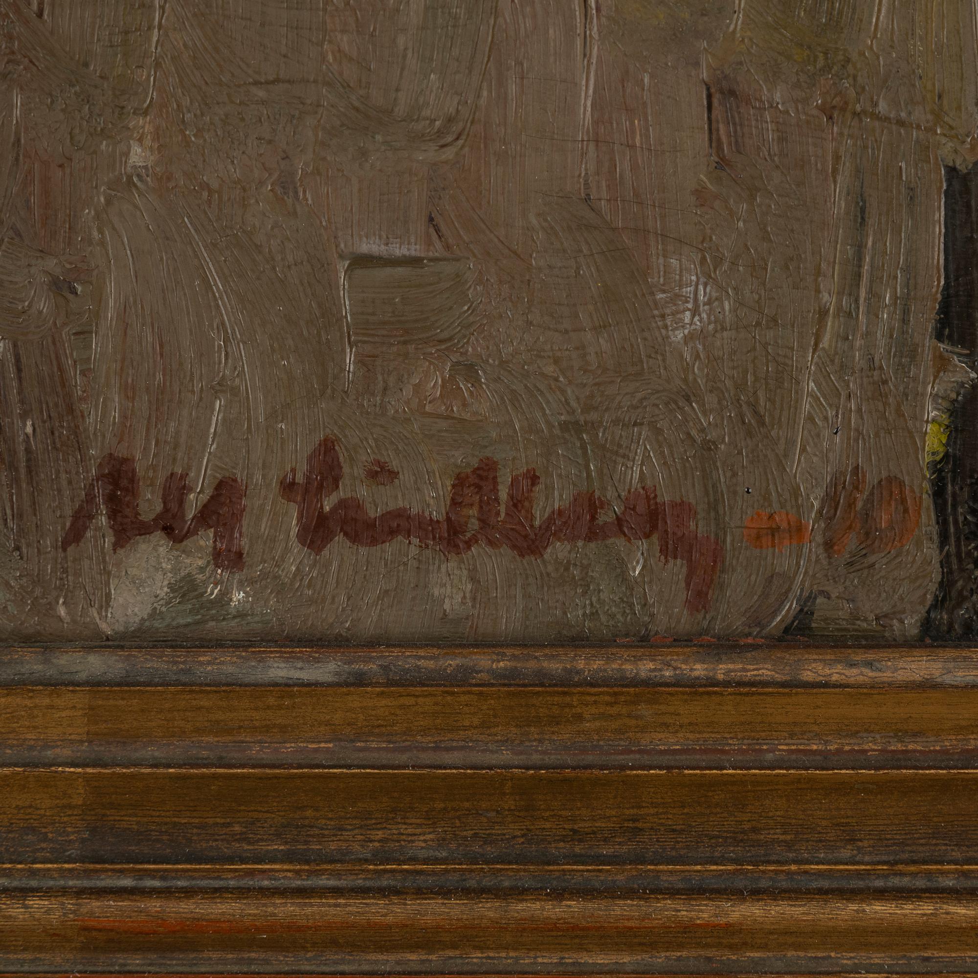 Alf Lindberg, oil on canvas, signed and dated -40.