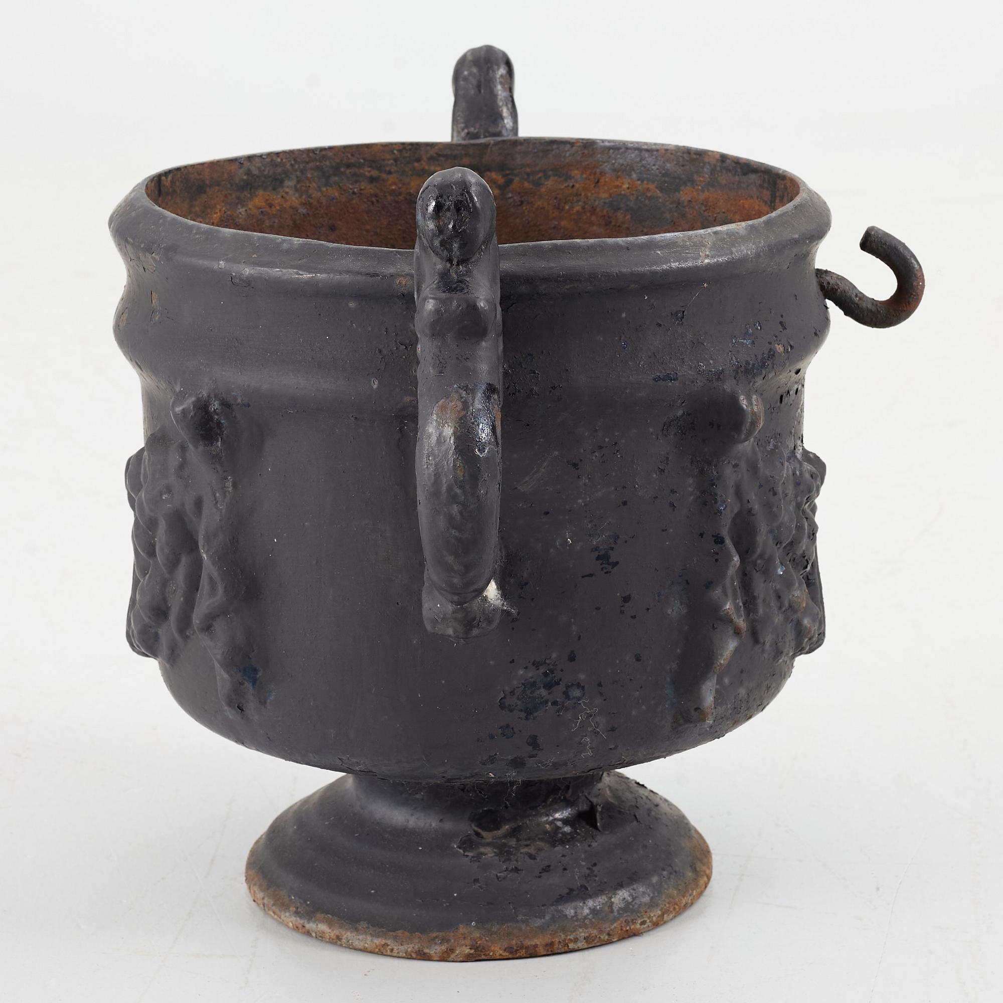 A cast iron garden urn, Stavsjö Bruk, 20th century.