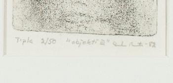 OKÄND KONSTNÄR, signerad och daterad -82, numrerad T'pla 2/50.