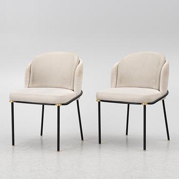 Christophe Delcourt, a pair,of "Fil Noir Dining chair", Minotti. Italy.