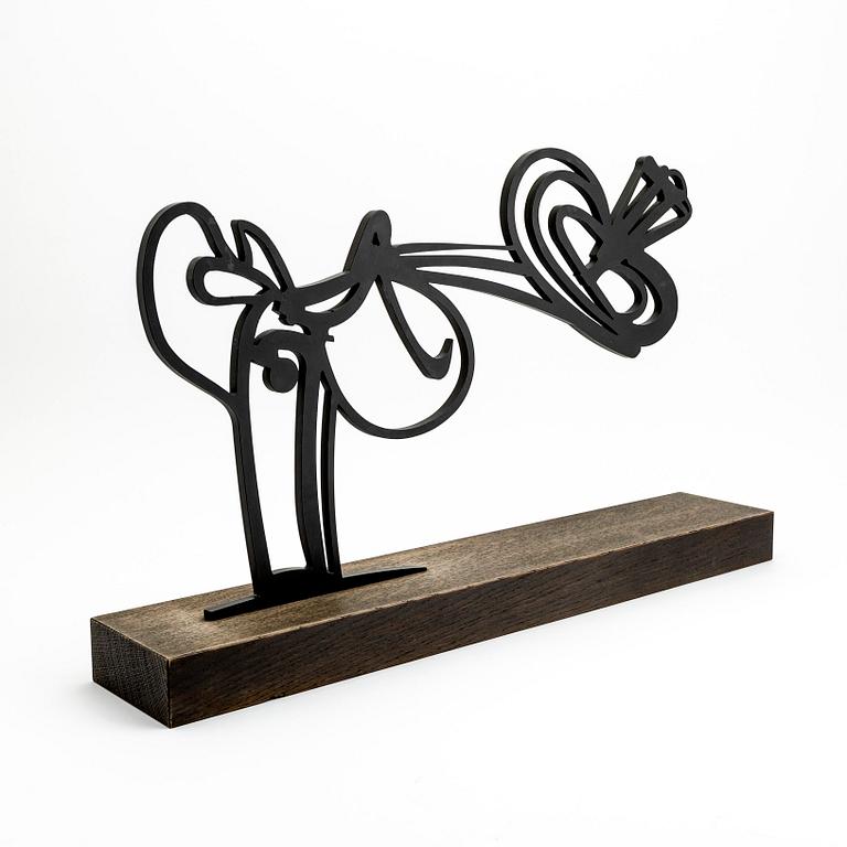 Carl Fredrik Reuterswärd, sculpture painted iron, signed 05, 2/4.