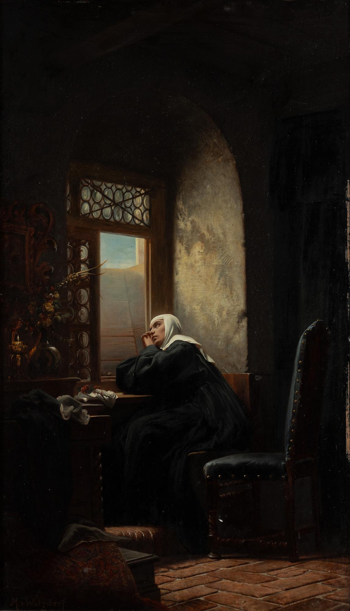 Gustav Adolf Kuntz, kopia efter, "Ein Gruss aus der Welt".
