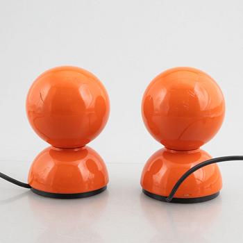 Vico Magistretti, bordslampor, ett par, "Eclisse", 1960-tal, Artemide, Italien.