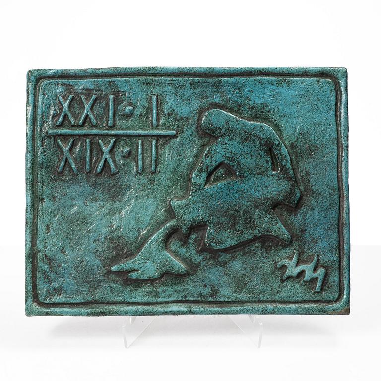 Hans Hedberg, a ceramic wall relief, Biot, France.