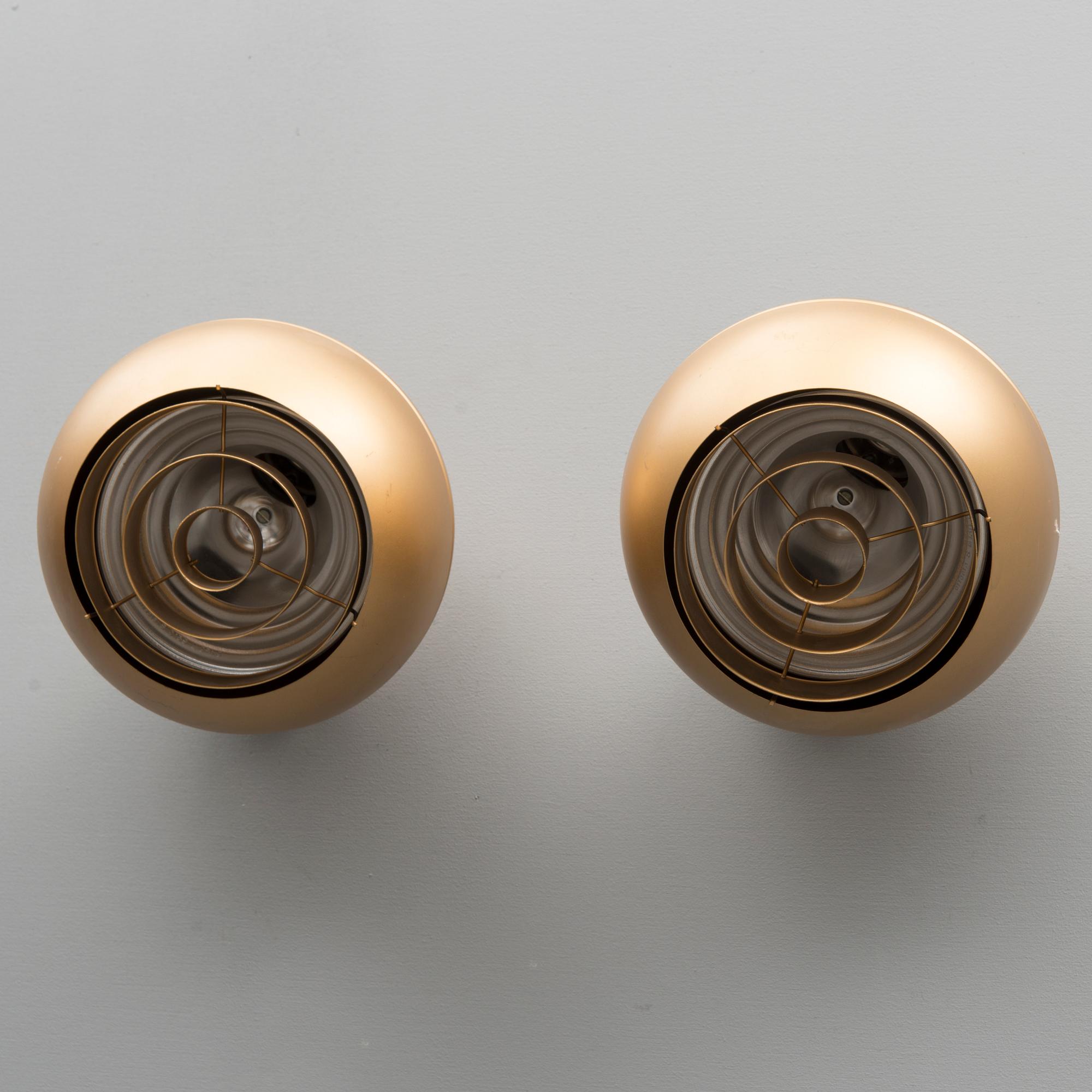 HEIKKI TURUNEN, VÄGGLAMPOR, 2 st, "130-040K", Stockmann Orno, 1960-tal.