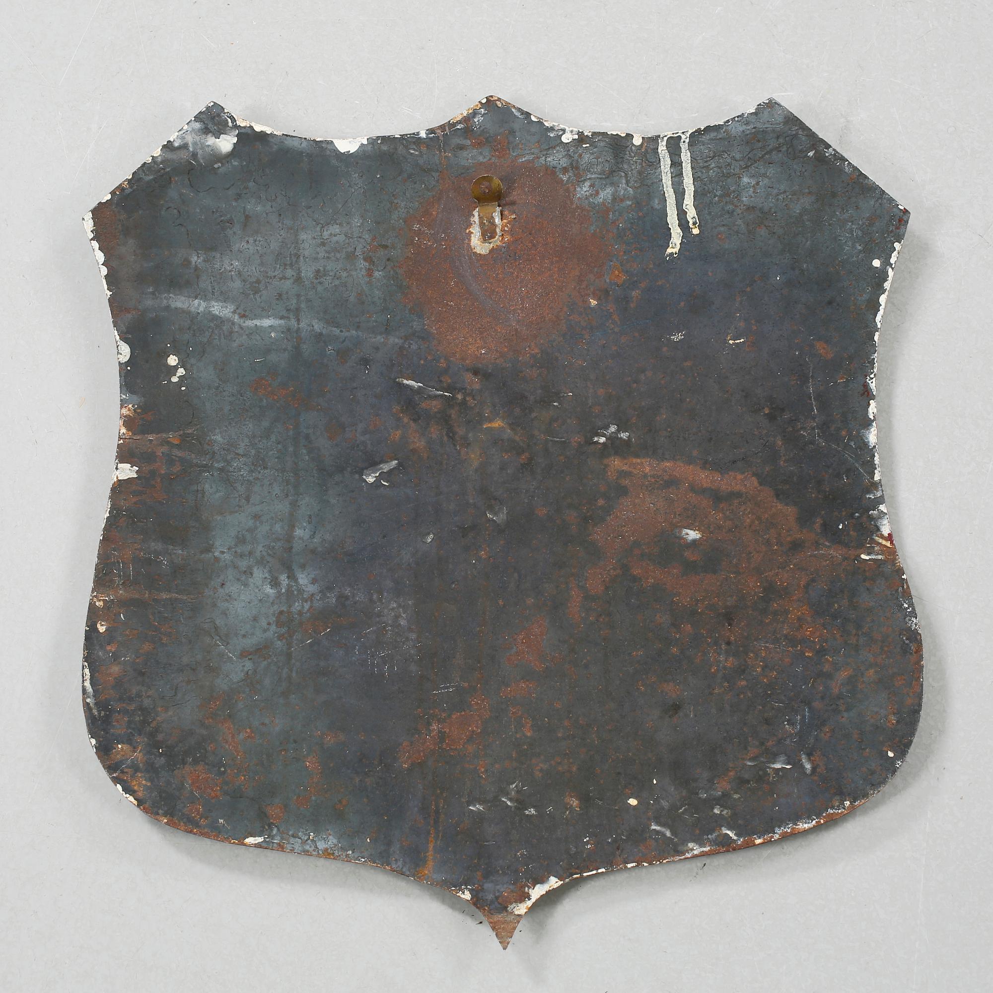 A metallic board for a soldiers home, 20th century.