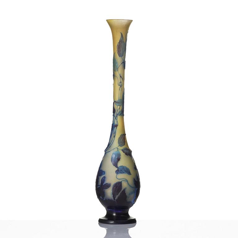 Emile Gallé, an Art Nouveau cameo glass vase, Nancy, France.