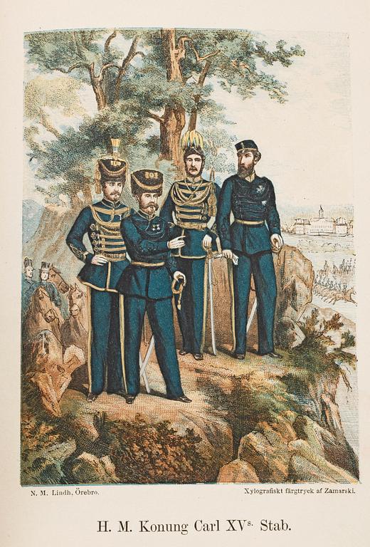 BOK, "Anteckningar rörande Svenska Regementernas Historia" av Julius Mankell, Örebro 1866.