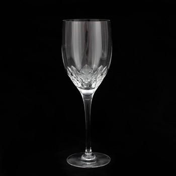 VINGLAS, 6 st, glas, "Karolina", Gunnar Cyrén, Orrefors.