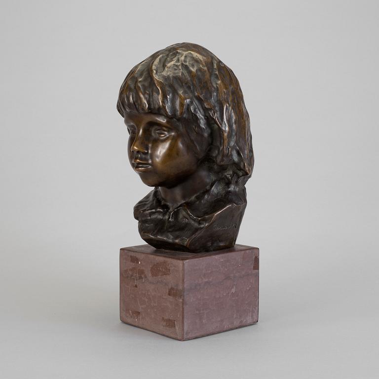 AUGUSTE RENOIR, After, bronze sculpture, Coco, stamp signature.