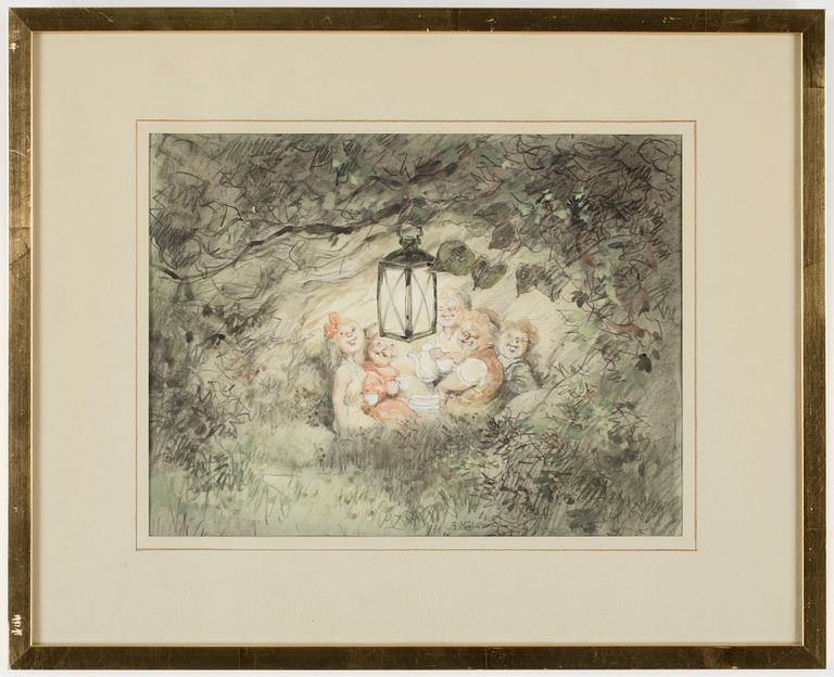 ROBERT HÖGFELDT, Akvarell, signerad.