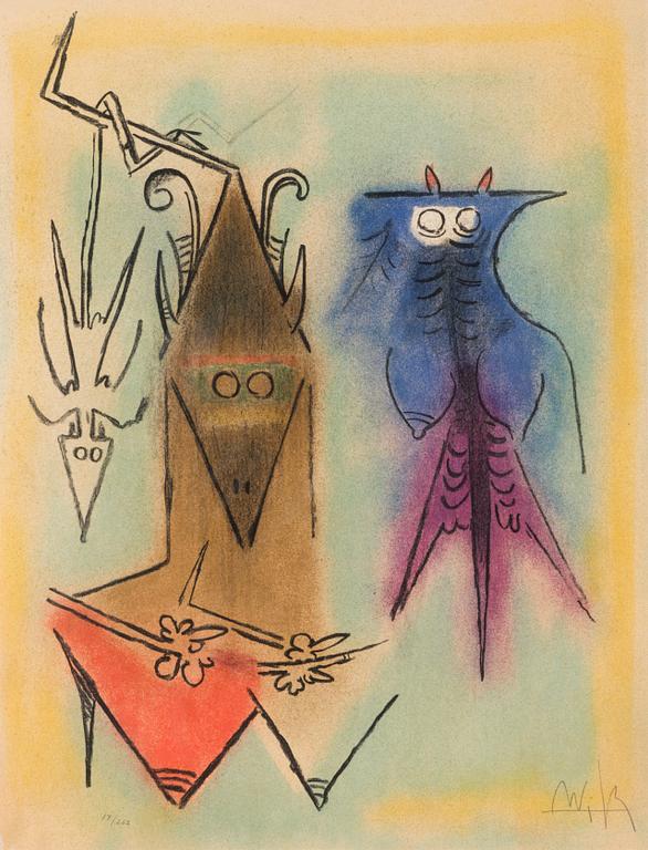 WIFREDO LAM, a colour lithograph, signed and numbered 17/262.