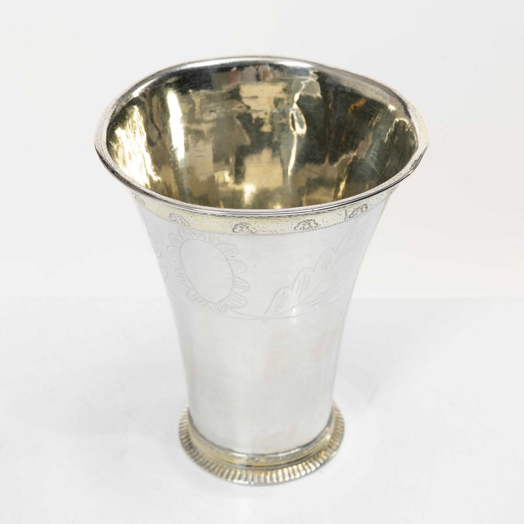A Swedish silver beaker, mark of Carl Lindgren, Norrköping, active 1778-1789 (1790).