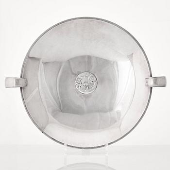 Atelier Borgila, a sterling silver bowl with handles, Stockholm 1930, designed by Erik Fleming.