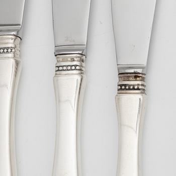 Eric Löfman, a silver cutlery, model 'Uppsala', Mema, Lidköping, some 1978 (84 pieces).