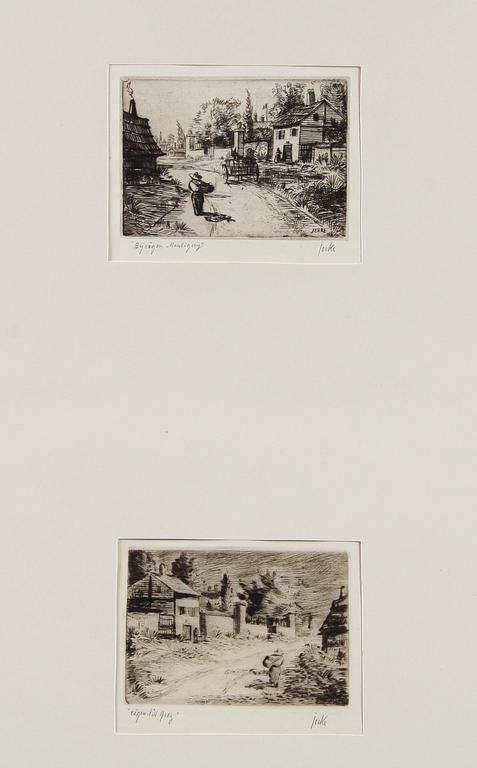 PARTI GRAFIK, ca 27 delar. Bla Jerke, Einar Jolin, E. Johanson-Thor.
