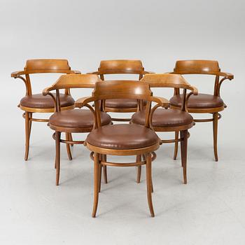 Karmstolar, 6 st, modell No 3, Thonet, 1900-talets första hälft.