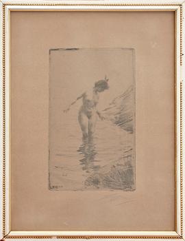 ANDERS ZORN, etsning, sign.