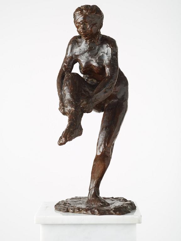 Edgar Degas, Danseuse mettant son bas (première étude).