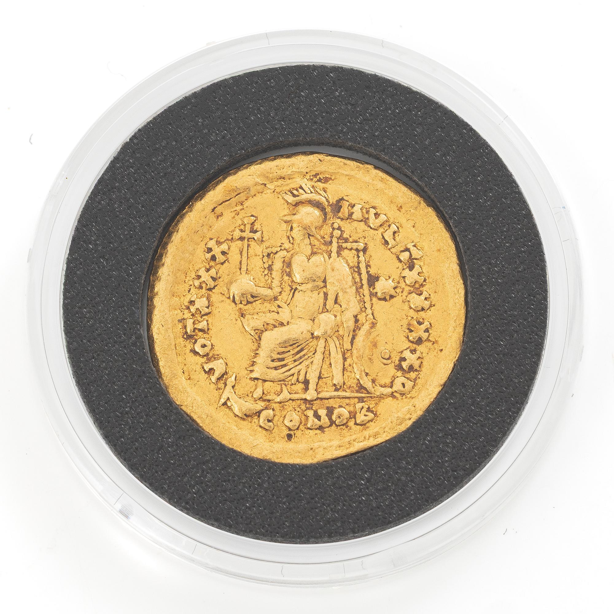 Guldmynt, Bysantinska riket, Theodosius II, 1 Solidus, omkring 430.