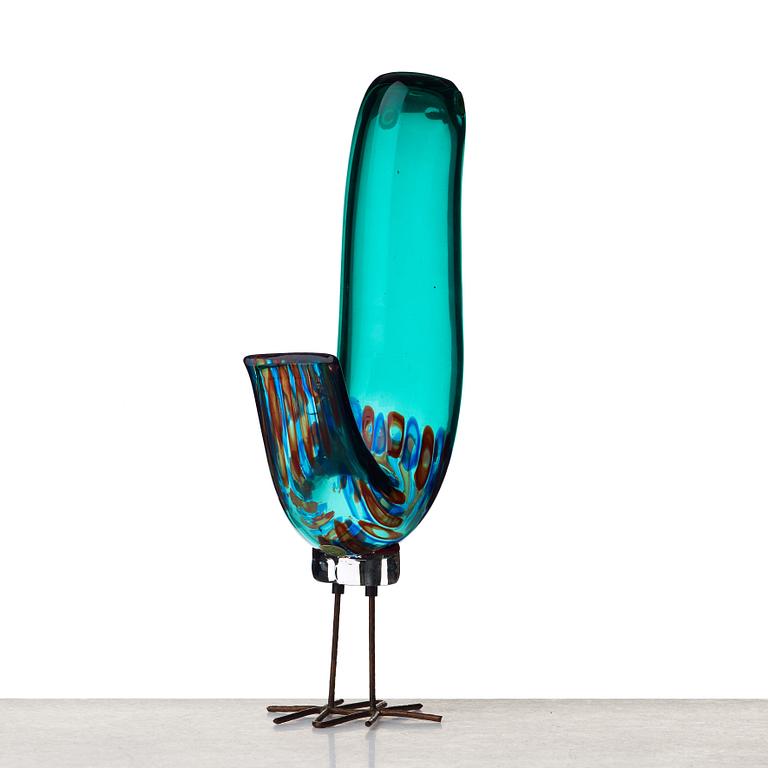 Alessandro Pianon, a "Pulcino" glass bird, Vistosi, Murano, Italy 1960's.