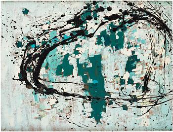 BRITT LUNDBOHM-REUTERSVÄRD, mixed media on panel, signed and dated 1957.