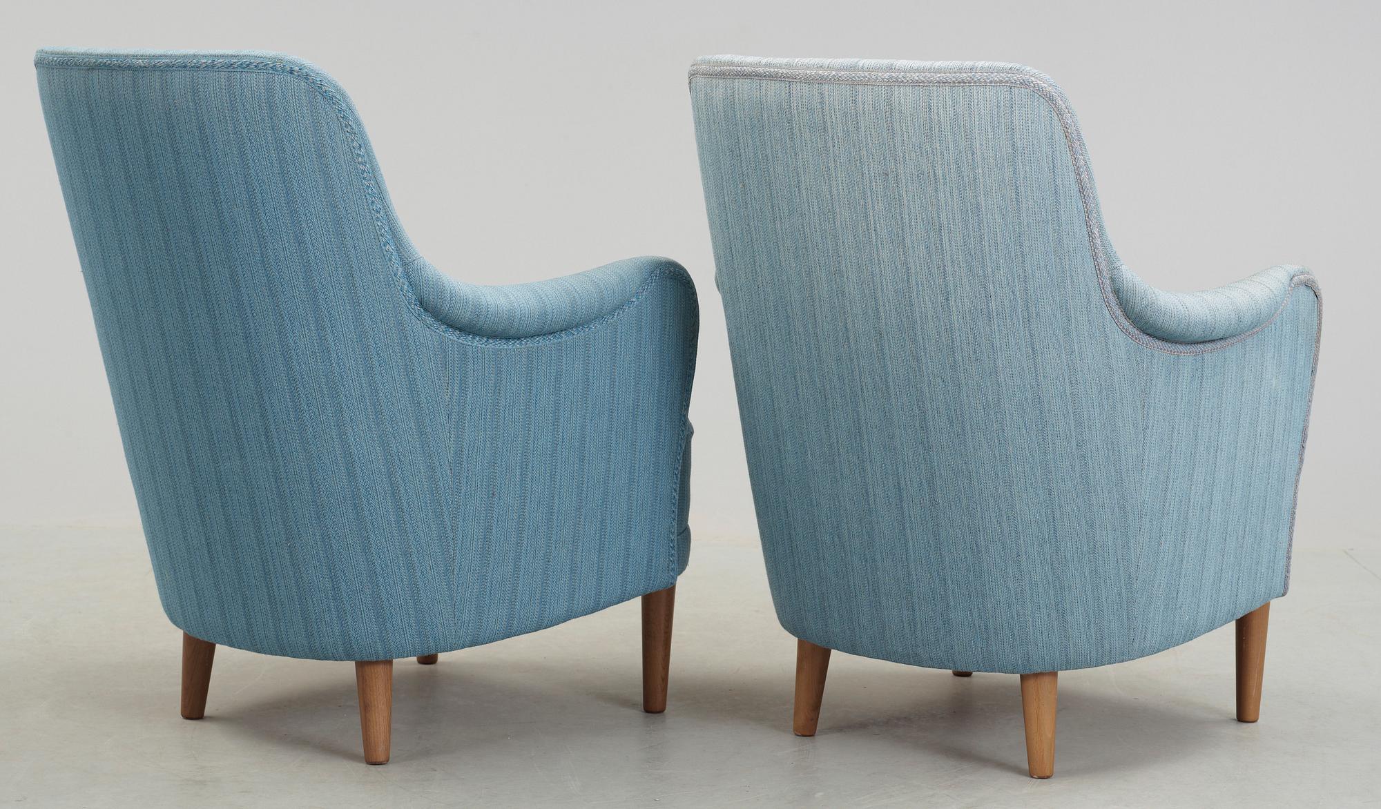 FÅTÖLJER, ett par, "Samsas", Carl Malmsten, 1900-talets sista kvartal.