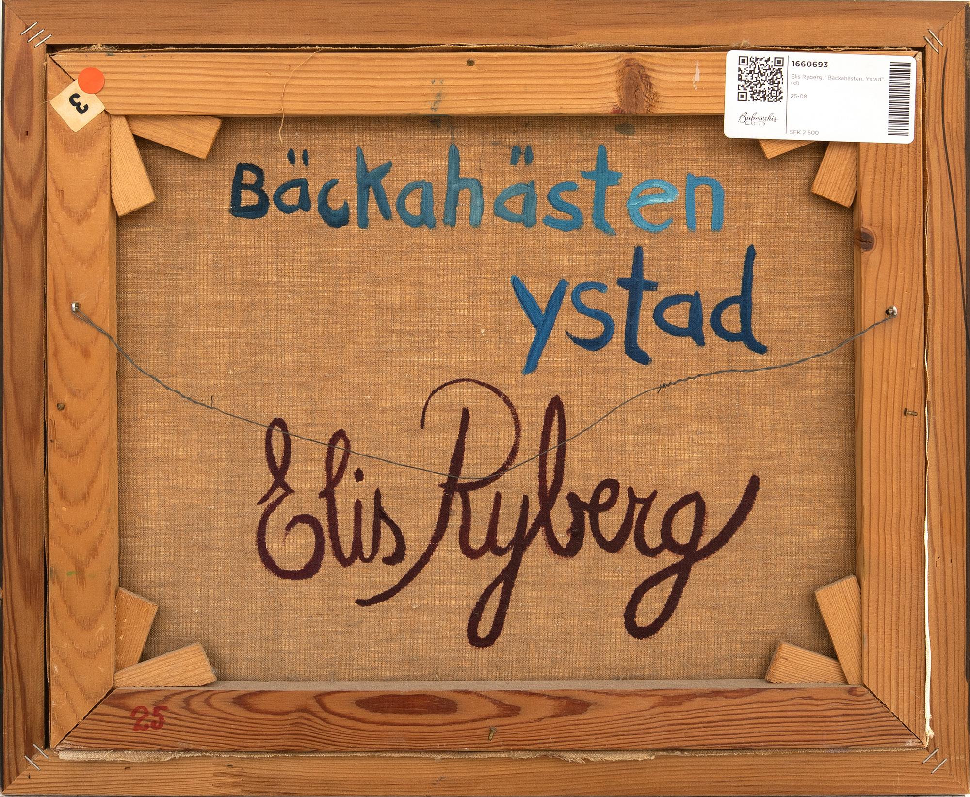 Elis Ryberg, "Bäckahästen, Ystad".