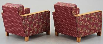 FÅTÖLJER, ett par, Art Deco, 1930/40-tal.