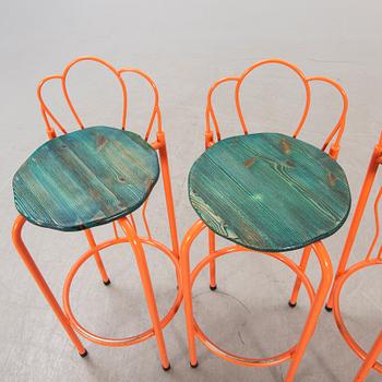 Kristoffer Sundin, Fredrik Paulsen och Simon Klenell, a set of four bar stools.