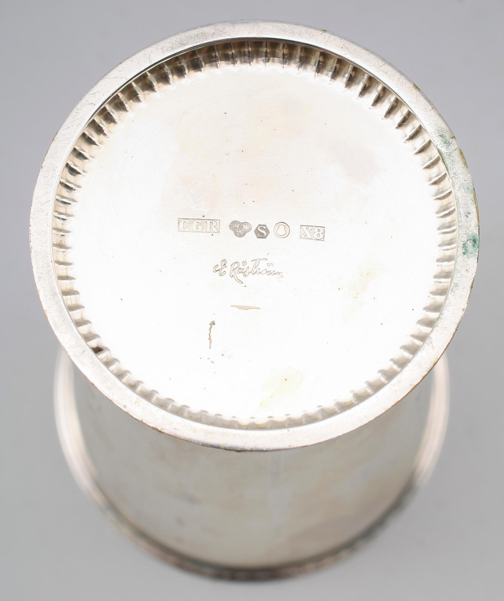 BÄGARE, silver, Eric Råström, Stockholm 1948. Vikt ca 345 g.