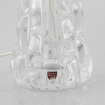 Carl Fagerlund, a pair of "RD-1477" glass table lamps, Orrefors, Sweden.