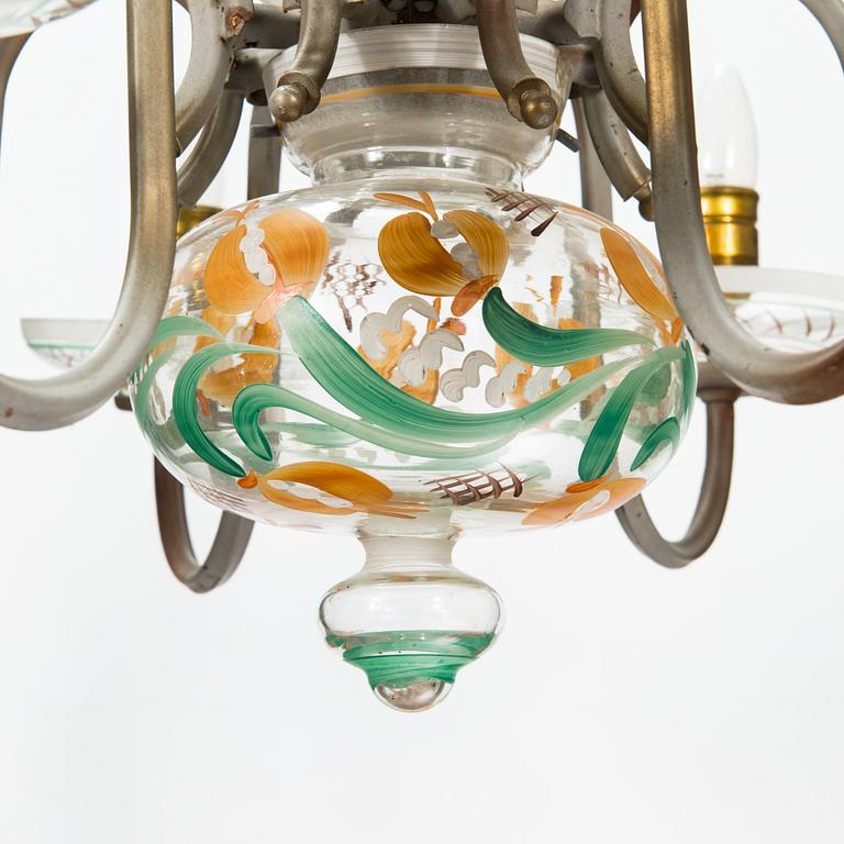 Paavo Tynell, A 1940s chandelier, for Taito and Kauklahden Lasitehdas, Finland.