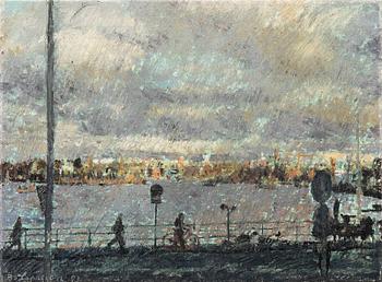 Bo Larsson, "Vandrare på slussen".