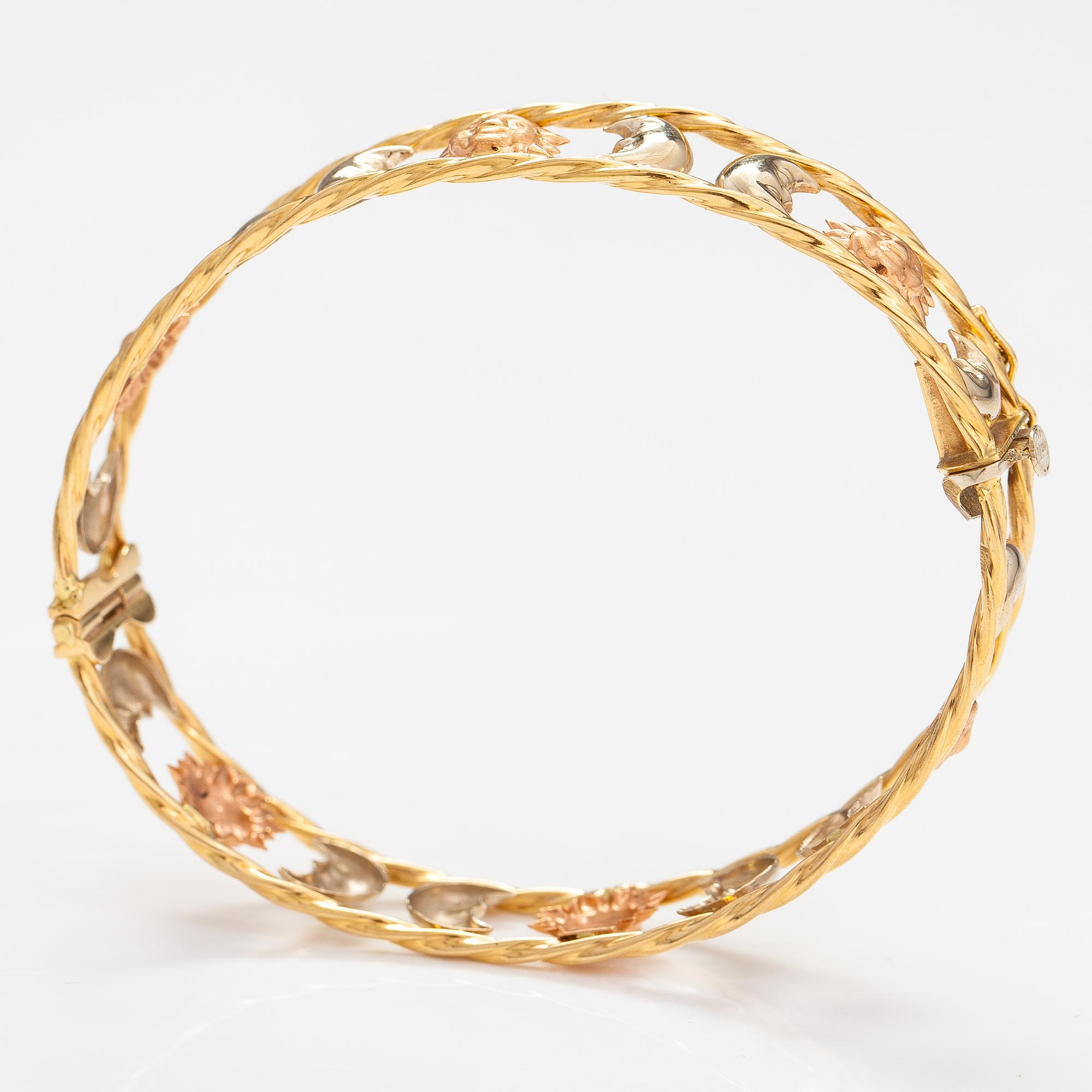 ARMBAND, 18K rött och gult guld. Graziella, Italien.