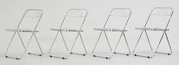 FÄLLSTOLAR, 4 st. Giancarlo Piretti, Castelli, Italien.